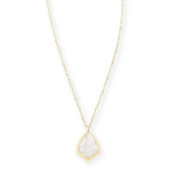 KENDRA SCOTT 14K Gold Plated Cory Pendant Necklace in Ivory Mother of Pearl - Picture 6 of 6